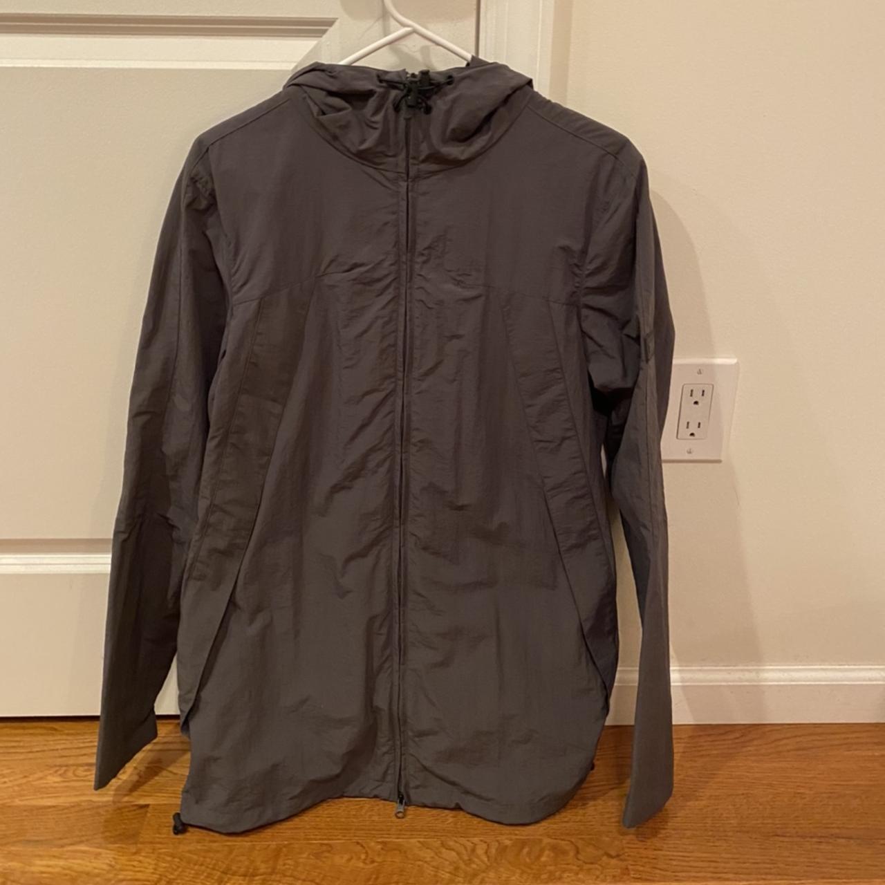 Gymshark rain jacket (grey) gymshark windbreaker... Depop