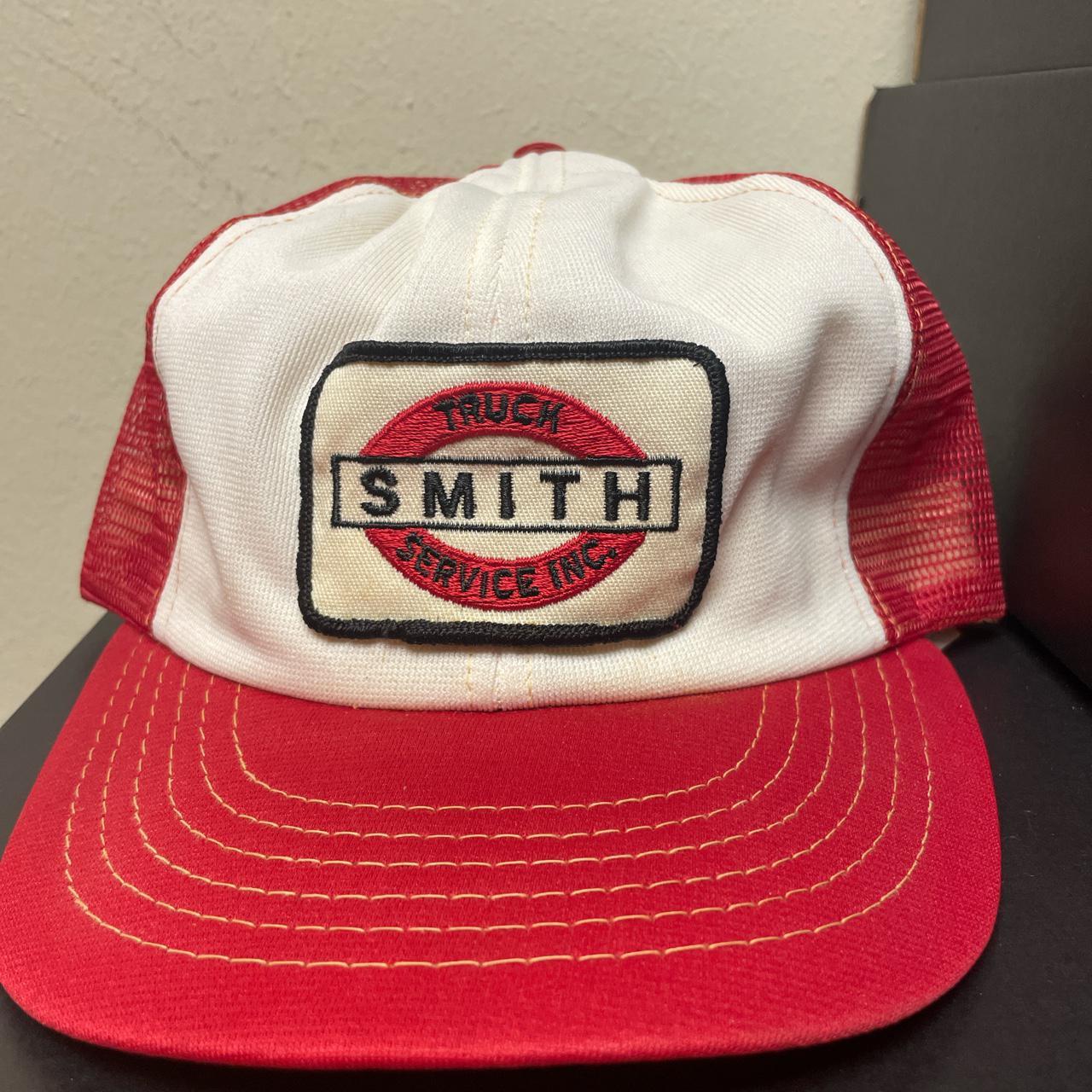 Men's Red and White Hat | Depop