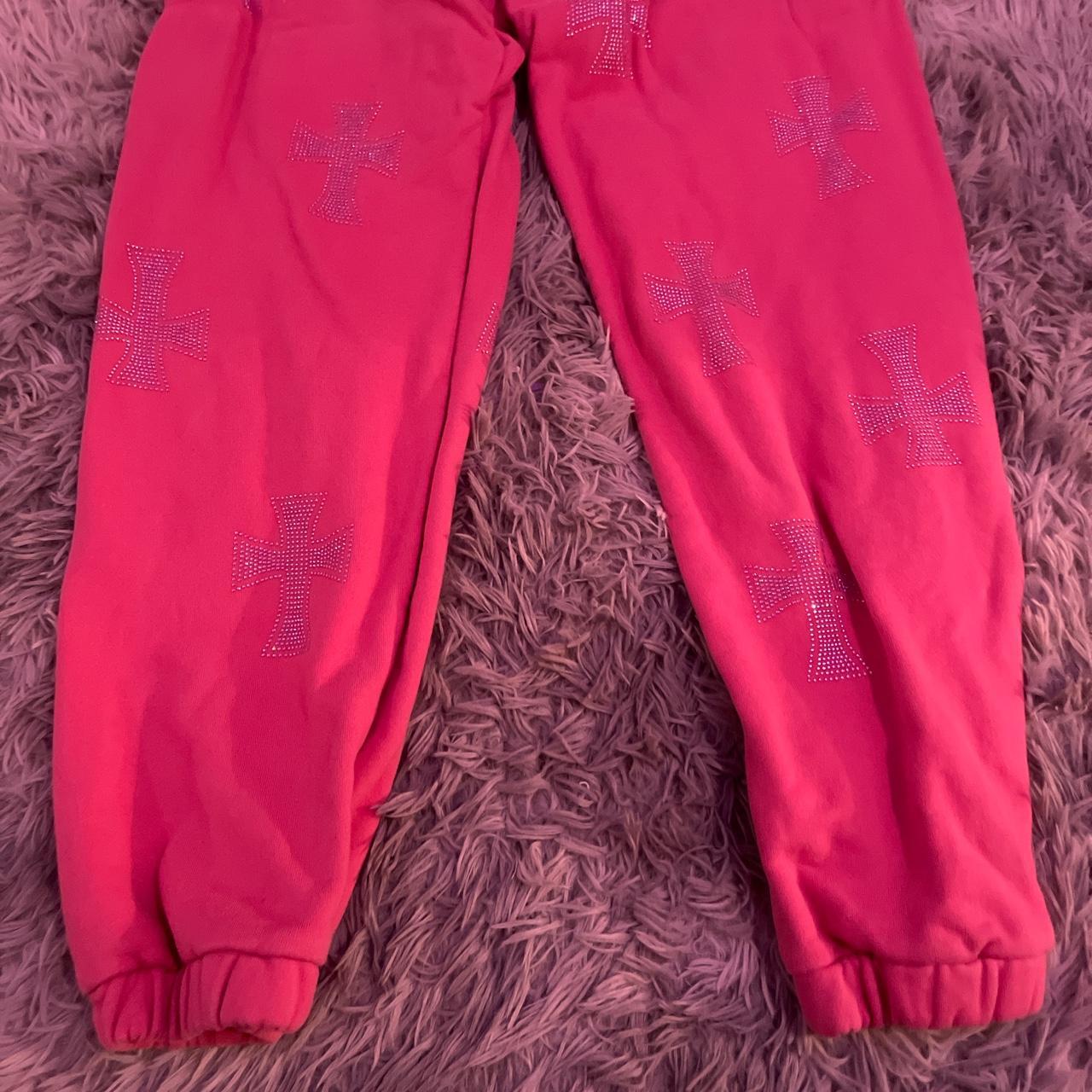 UNKNOWN LONDON PINK RHINESTONE JOGGERS, Only worn a...