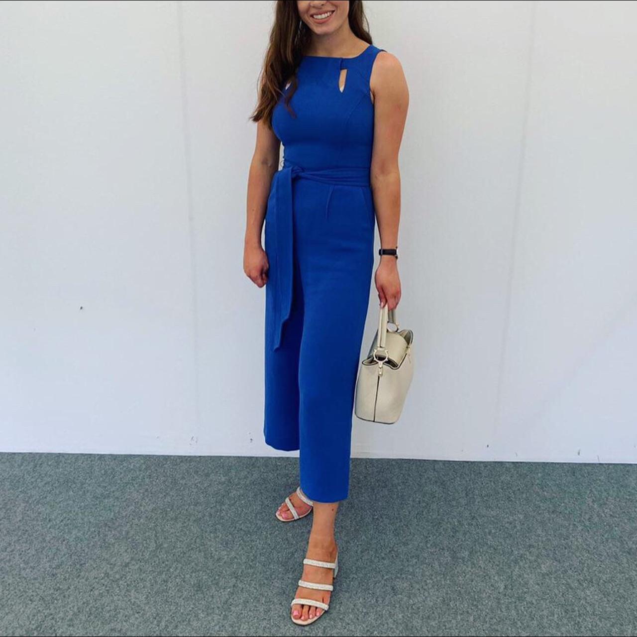 karen millen jumpsuit blue