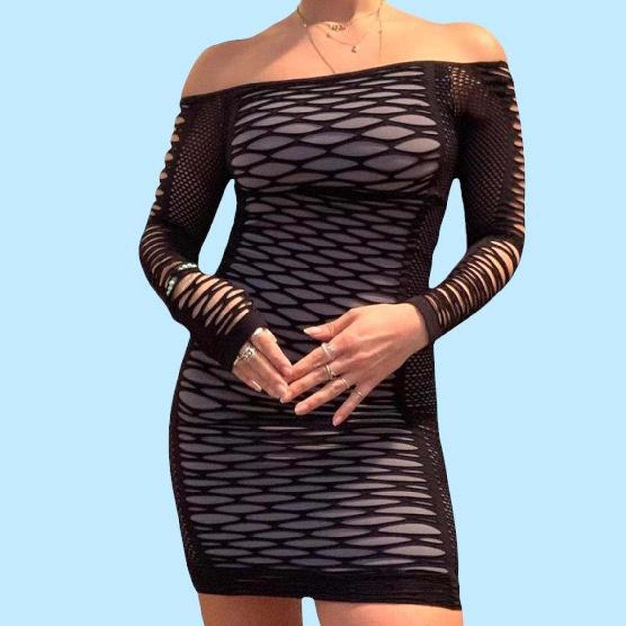 Fishnet hotsell overlay dress