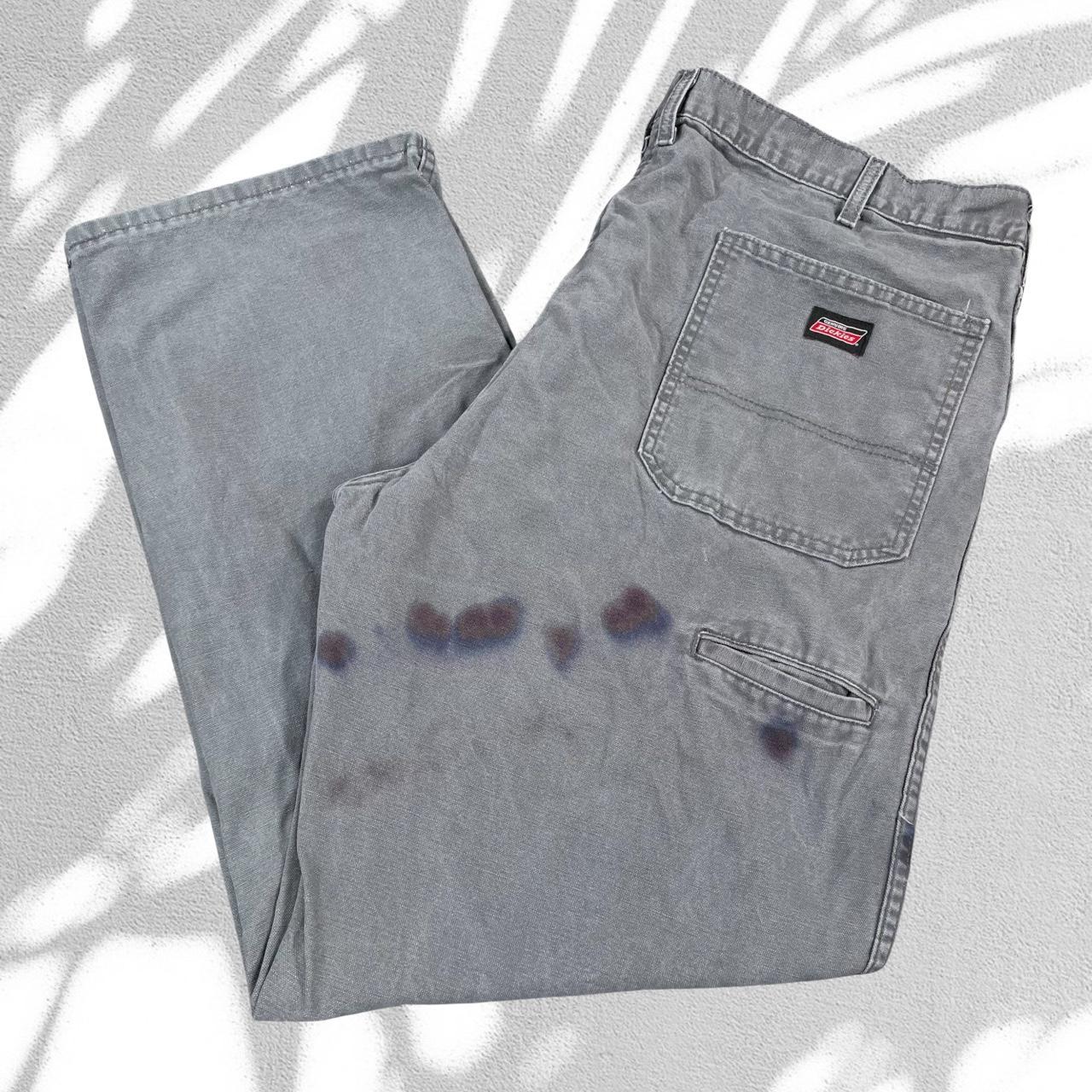 Dickies Carpenter Pants Mens 39x30 Gray Canvas... Depop