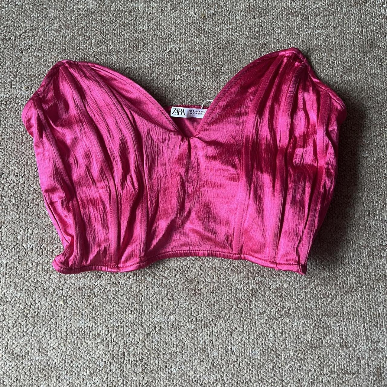 Zara Womens Pink Corset Depop