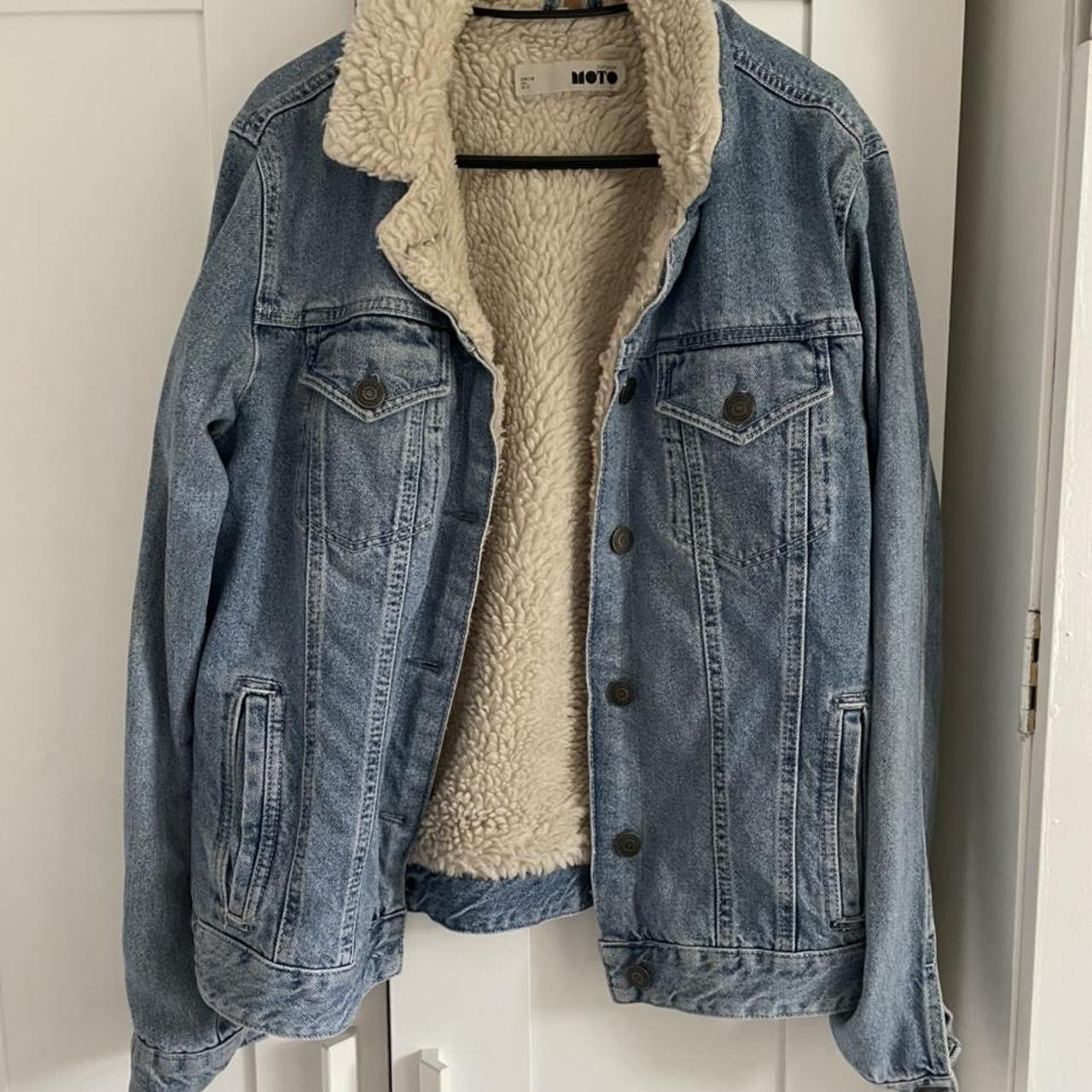 Lined Denim Jacket Size 10 Midsize... Depop