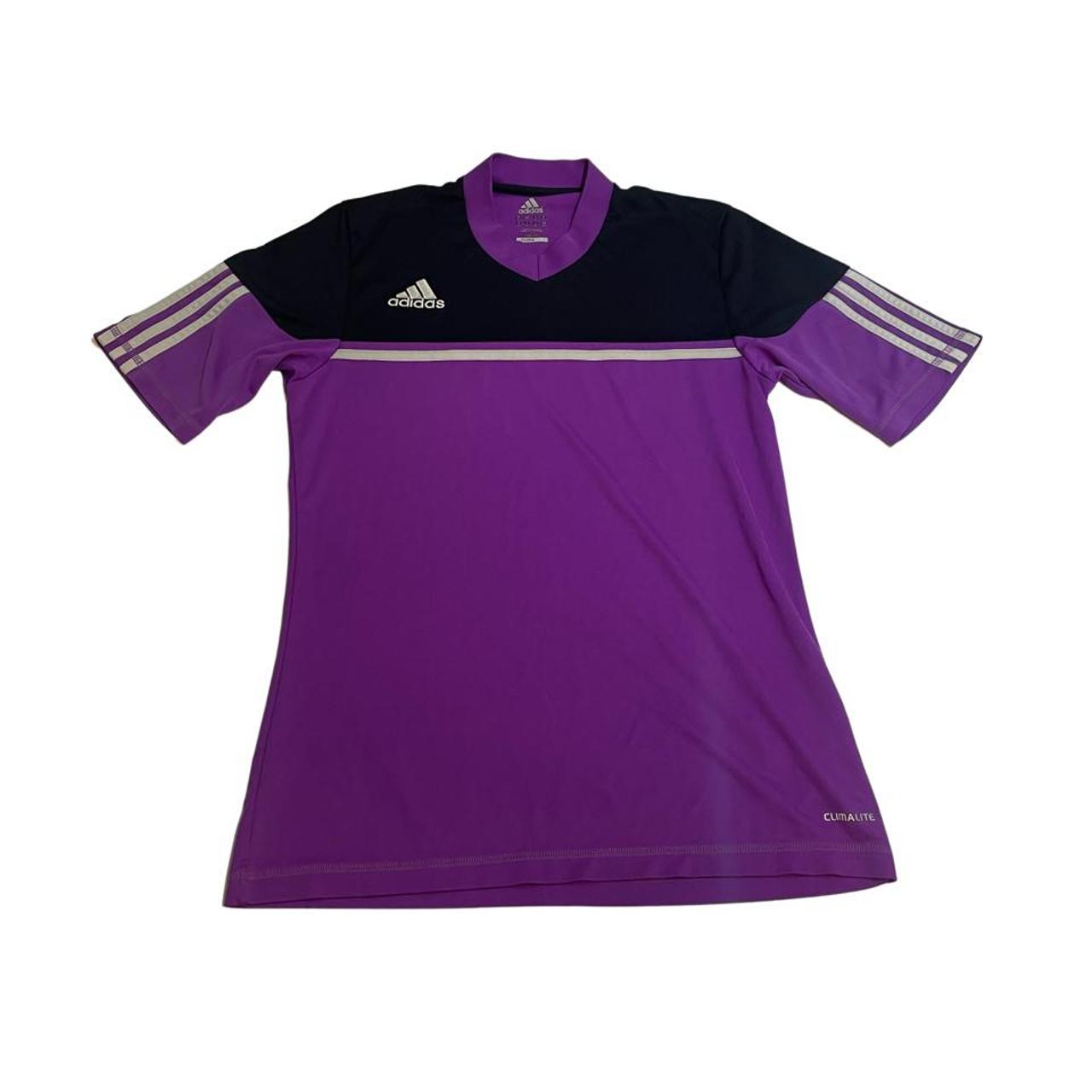 Adidas Men's Purple and Black T-shirt | Depop