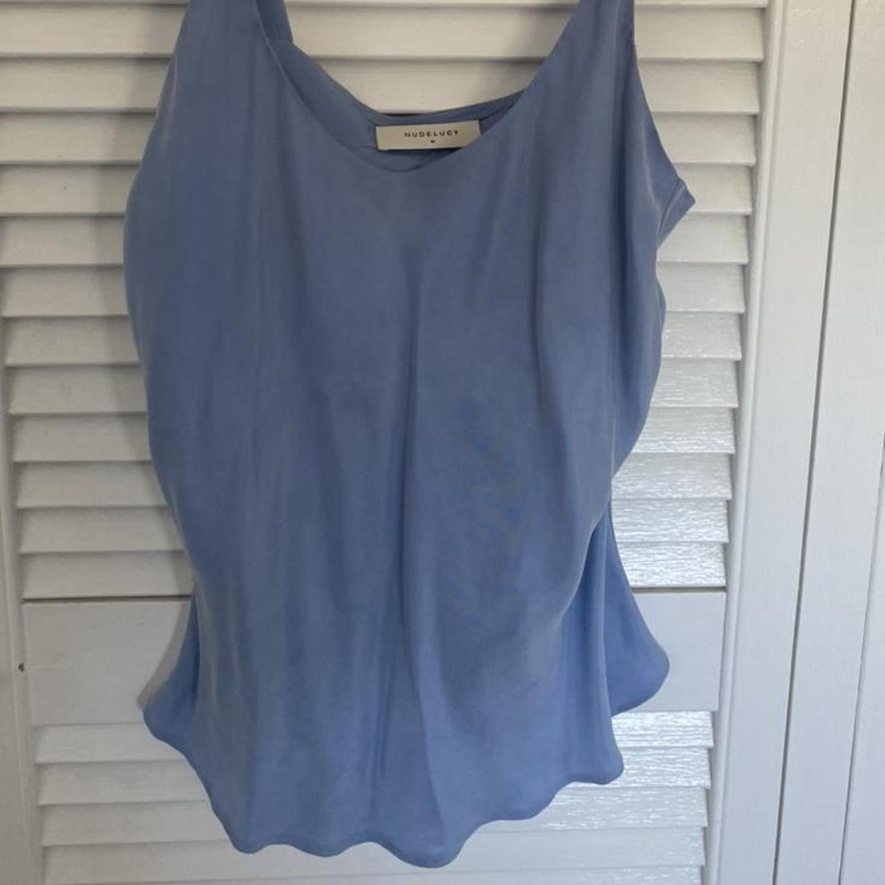 Selling Nude Lucy Blue Silk Set Top - medium Bottom... - Depop