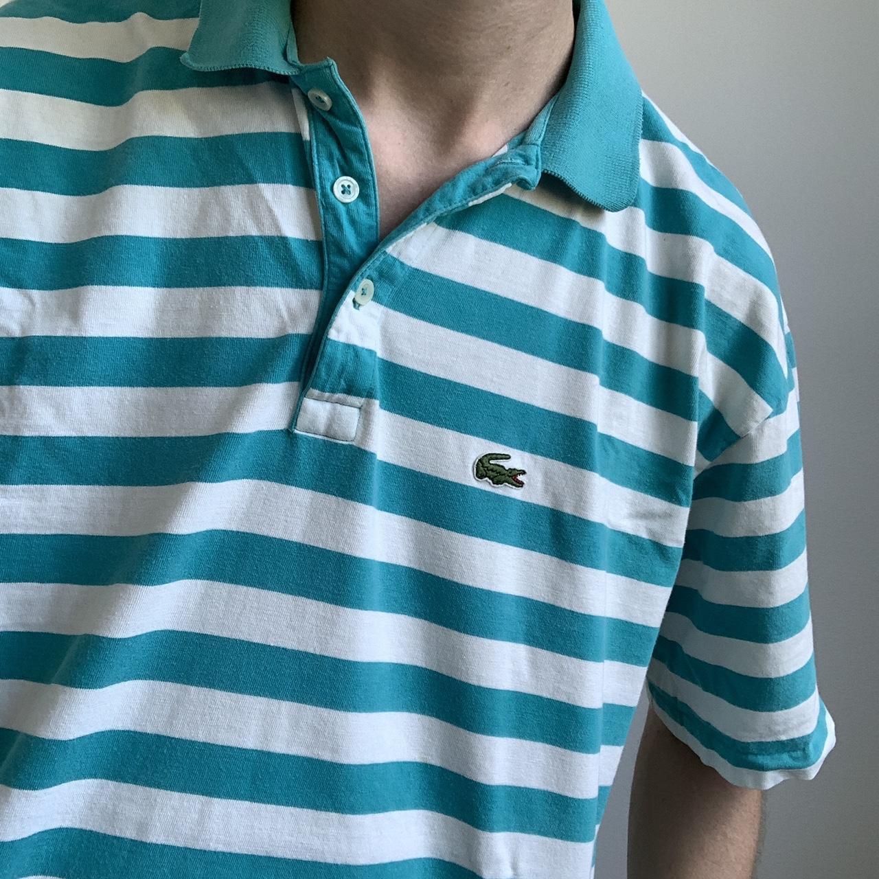 Men's White and Blue Poloshirts Depop