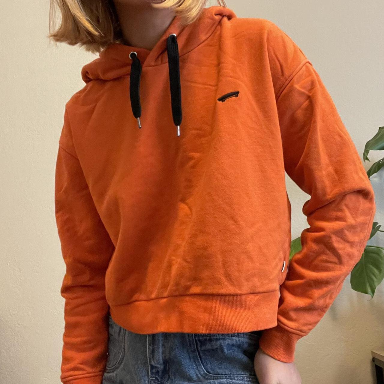 Hoodie Streetwear Neon Orange Crop Hoodie Liberal Youth