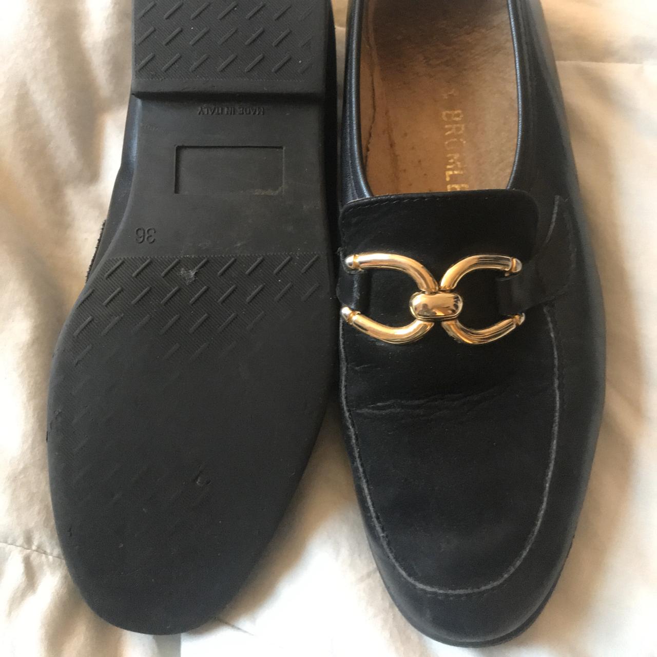 Leather and suede ‘Russel and Bromley’ loafer flats... - Depop