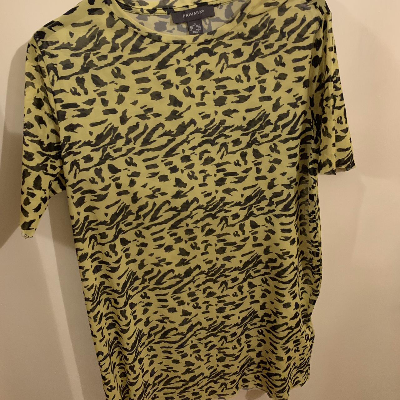 Primark green shop animal print dress