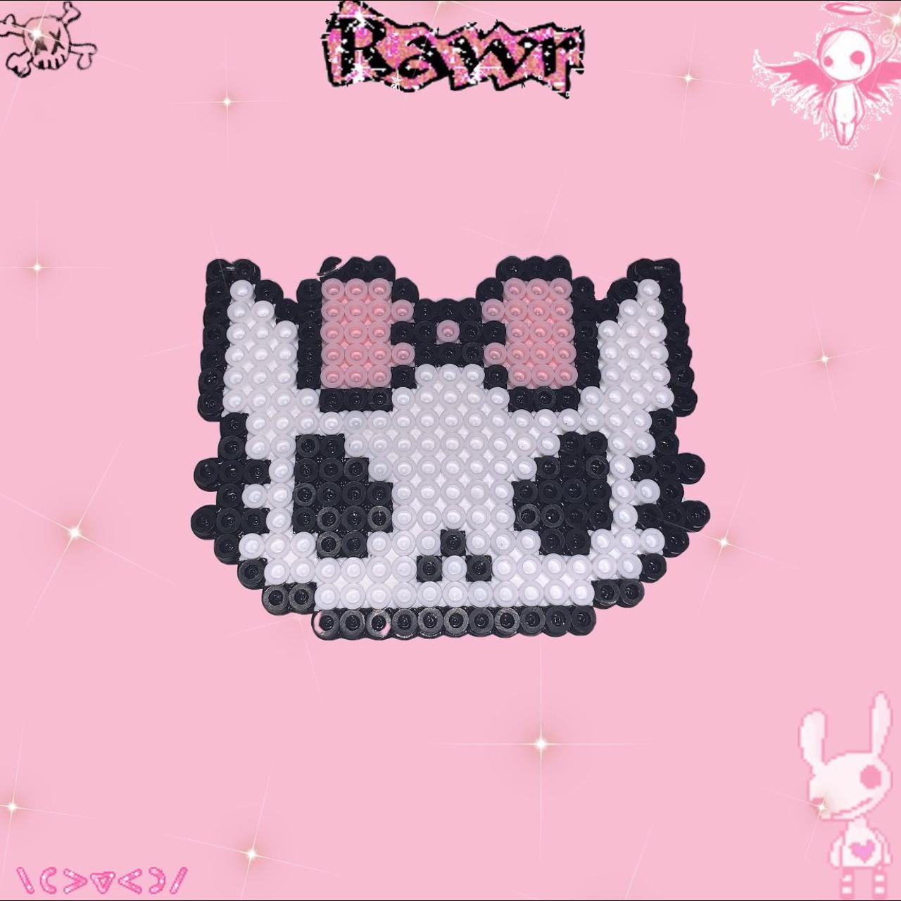 Super Cute Hello Kitty Pixel Necklace · A Pegboard Bead Pendant