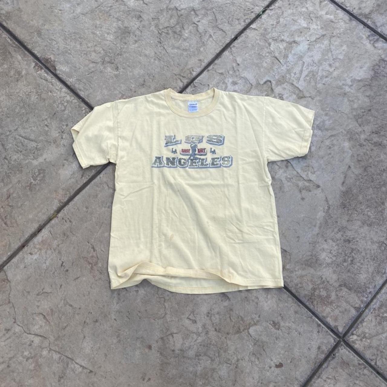 Gildan Men's Yellow T-shirt | Depop