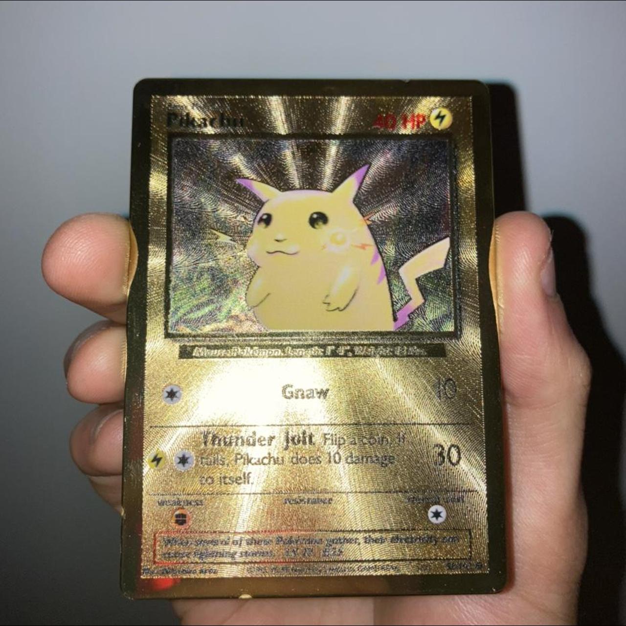 pokemon pikachu gold card