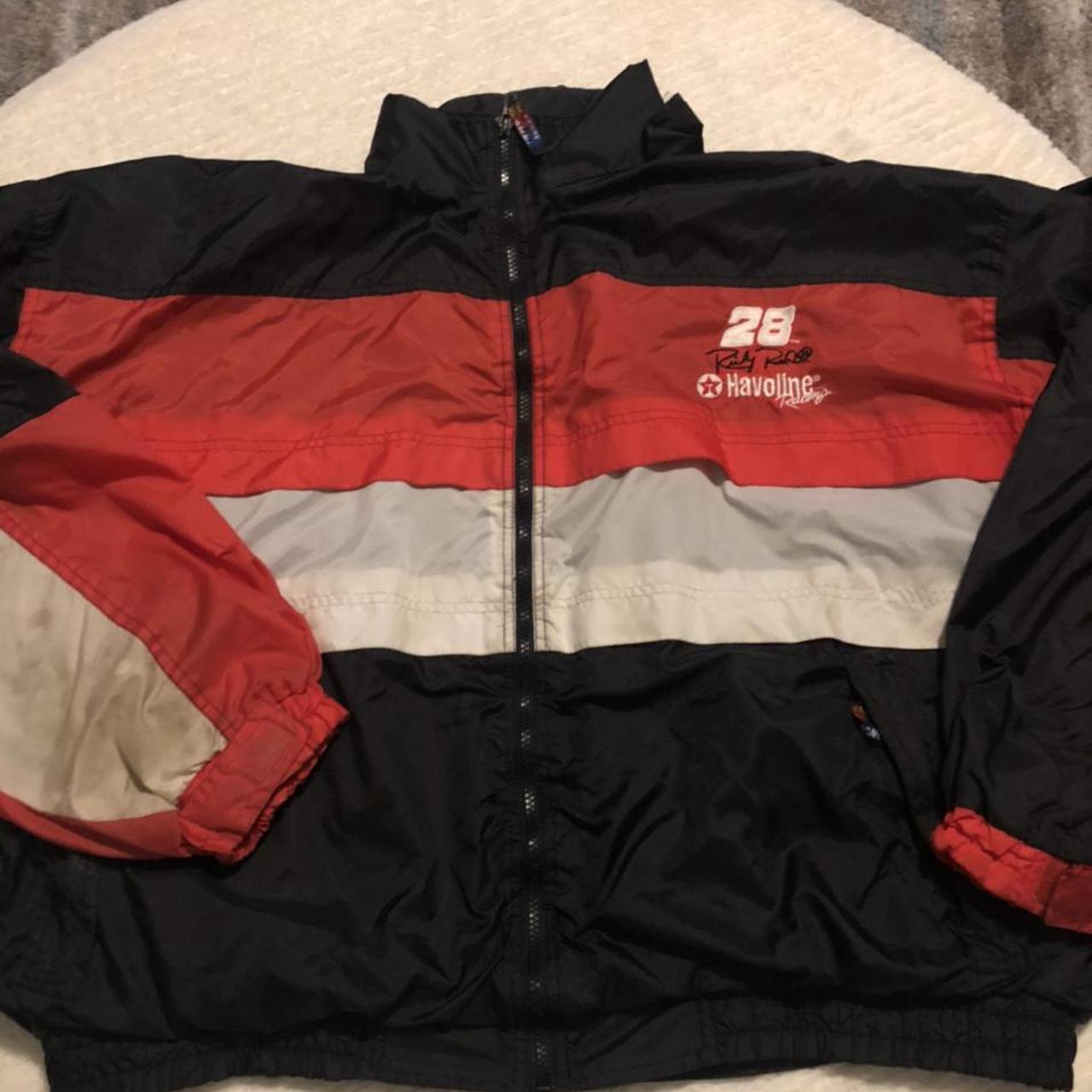 Chase Authentics Men's Red and Black Jacket | Depop