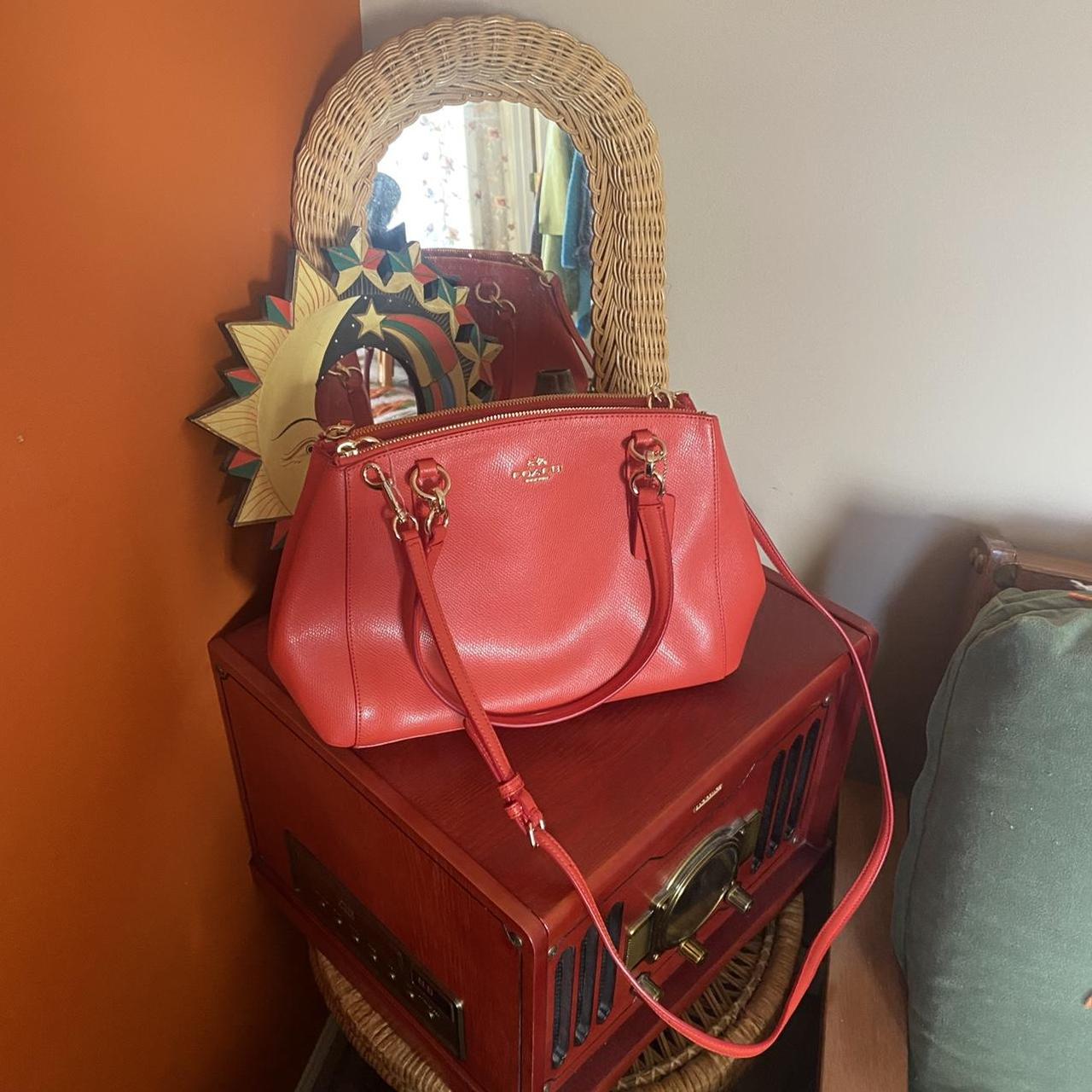 Coach Red Mini Christine  Satchel, Coach, Coach bags