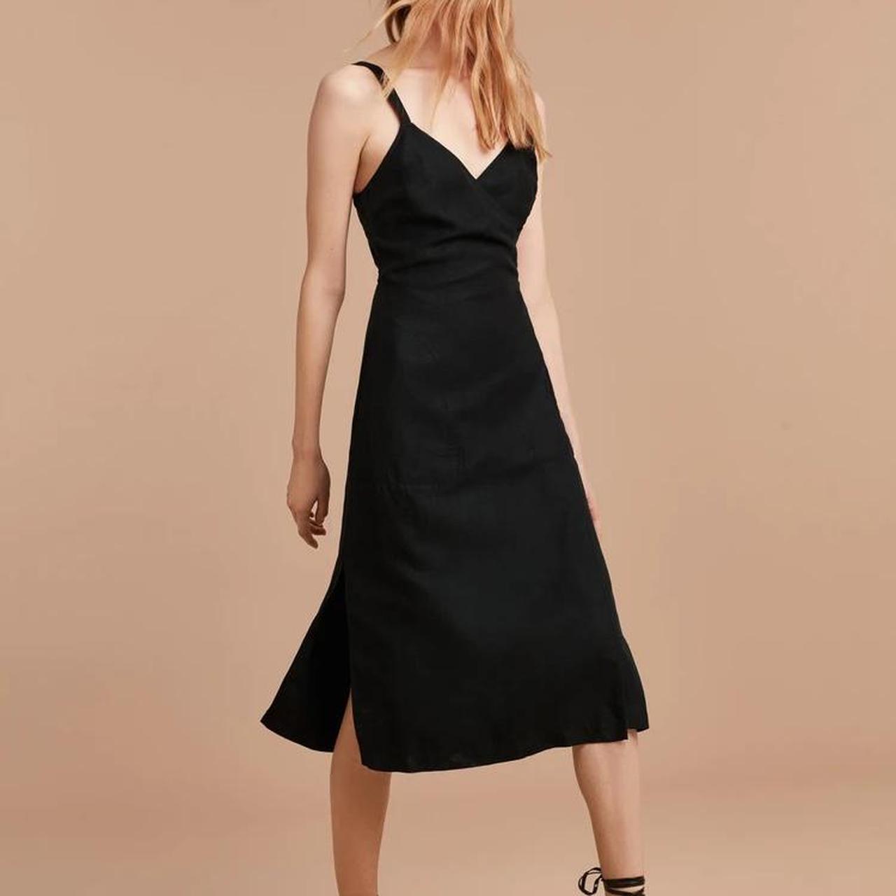 Aritzia Wilfred Astere Wrap Dress in Black size... - Depop
