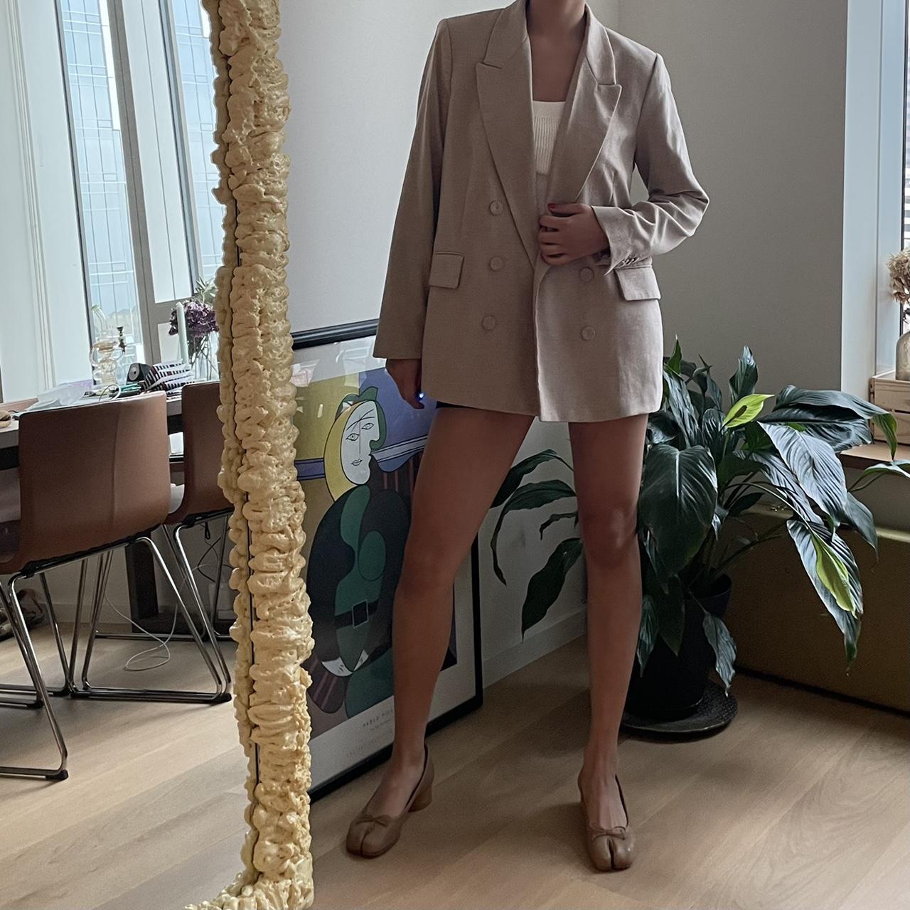 beige suit coat