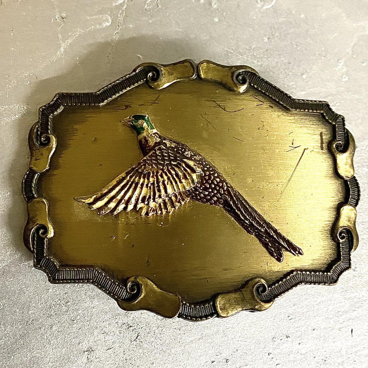 pheasant belt buckle
