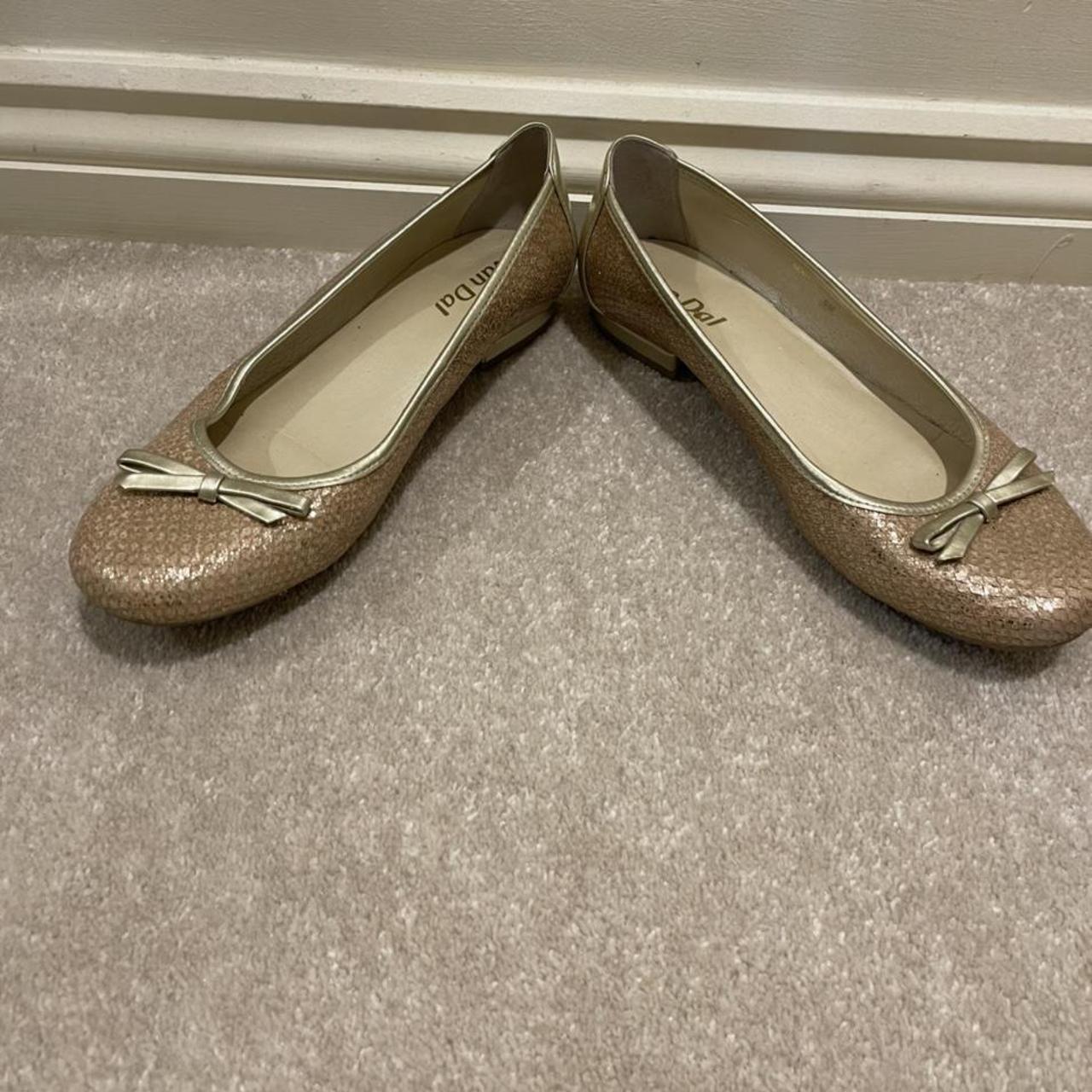 & Other Stories Women's Gold Ballet-shoes | Depop