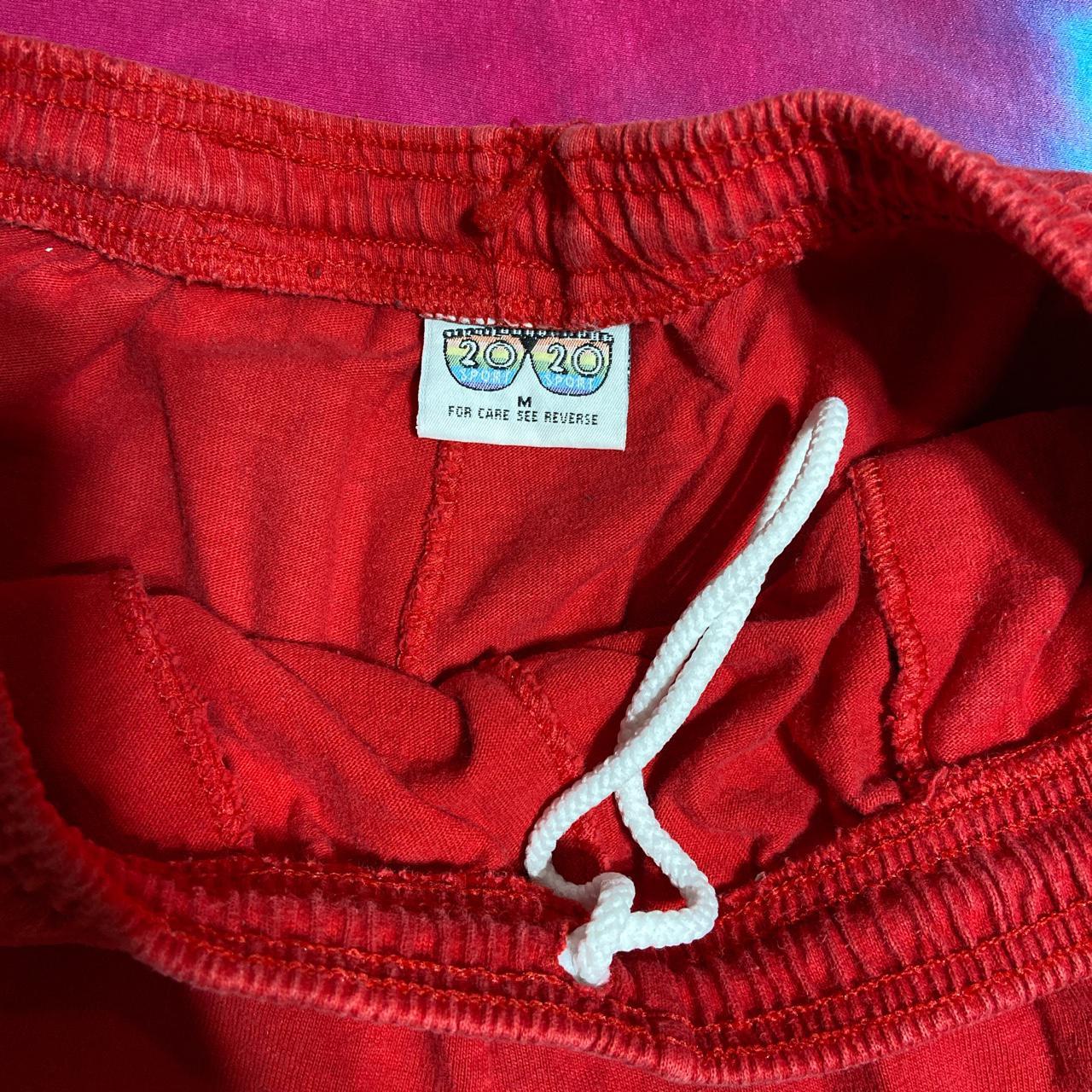 vintage red shorts drawstring waist large pockets... Depop