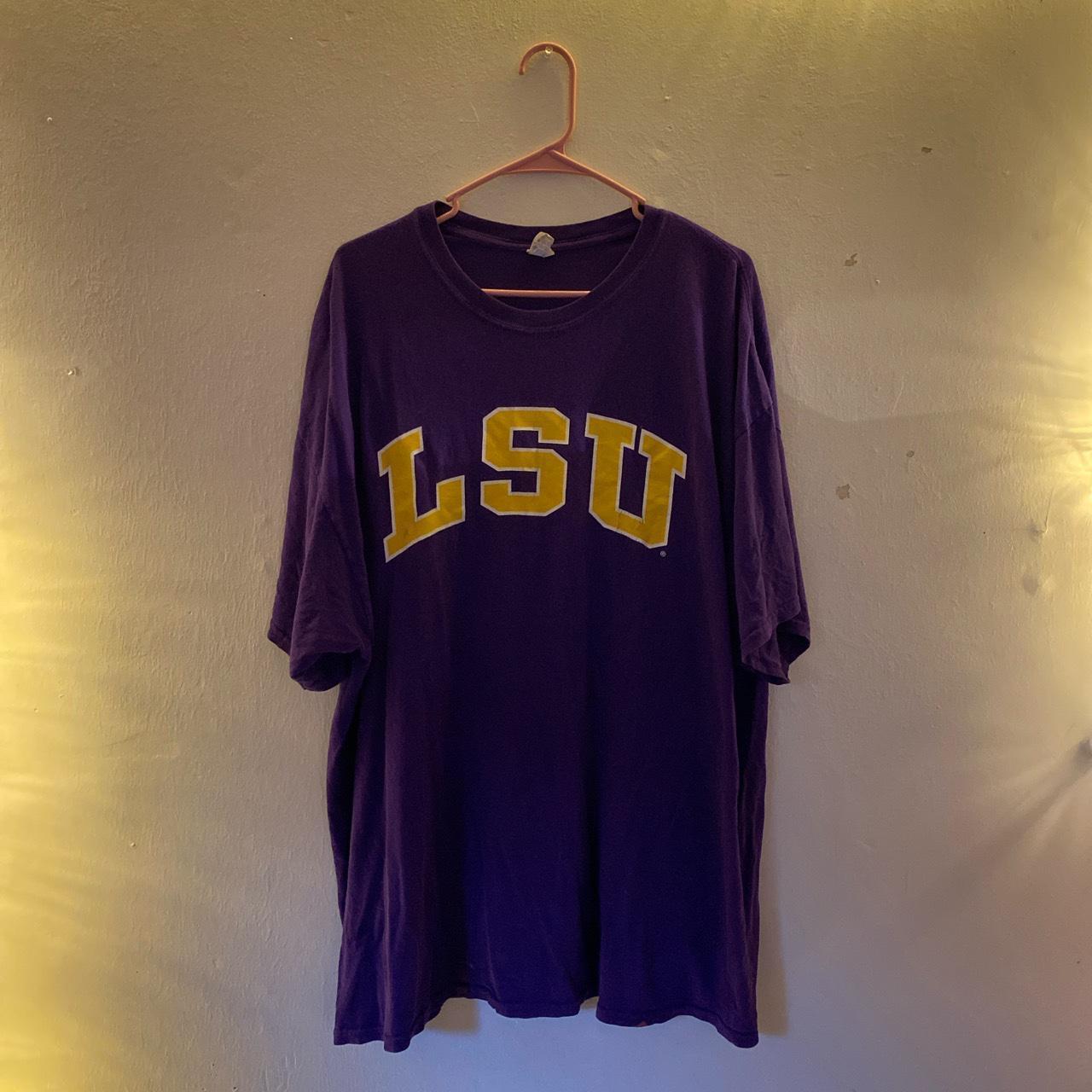 LSU Tee | Baggy | Color shows a lighter, fuller purple - Depop