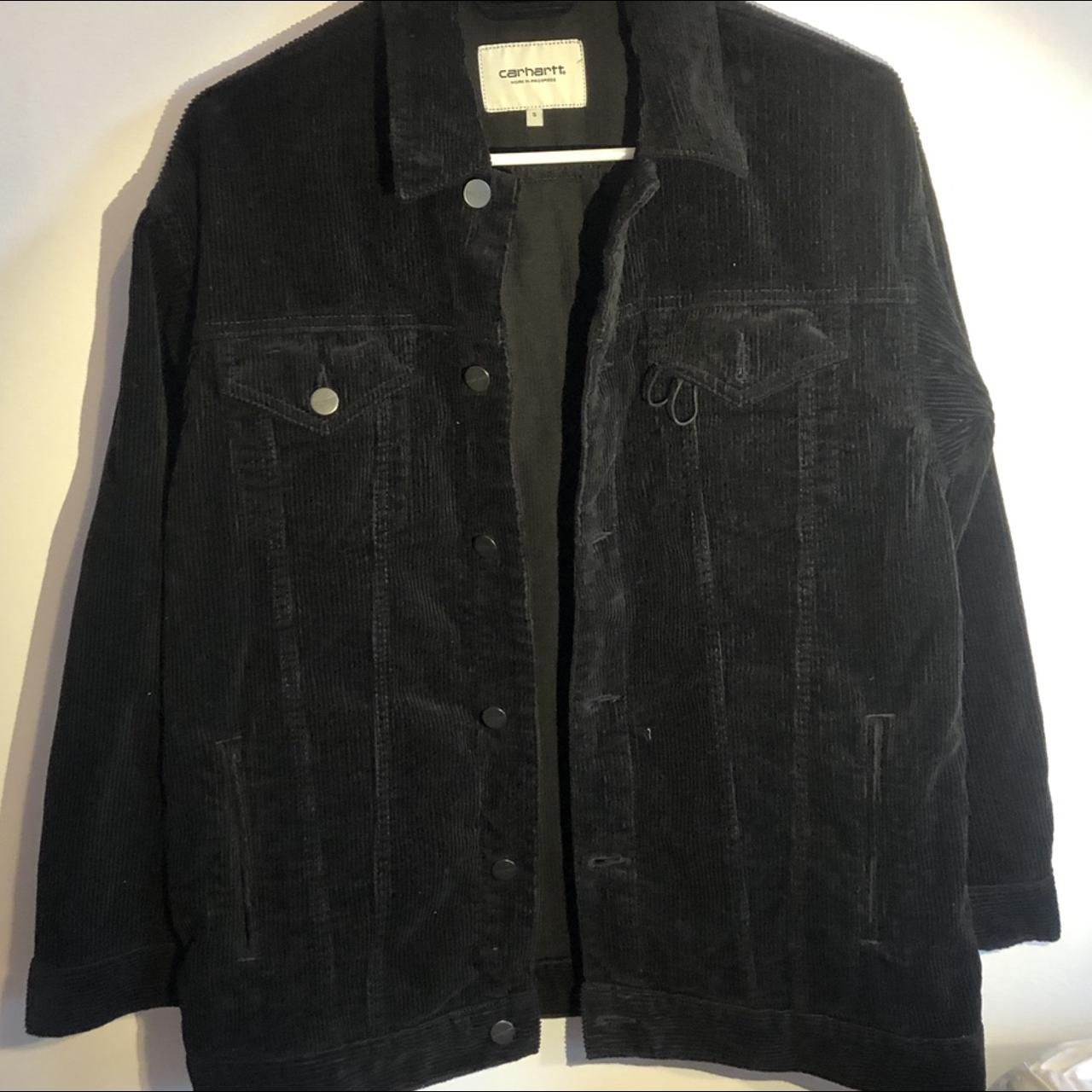 Carhartt Wip Trucker Jacket Color Is “rinsed Black” - Depop