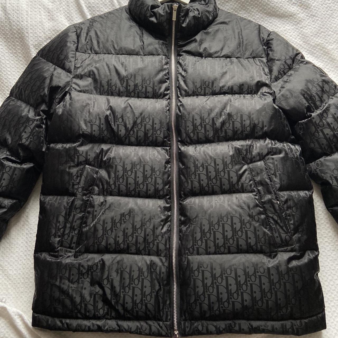 DIOR Oblique Down Jacket (Black Nylon Jacquard) I... - Depop