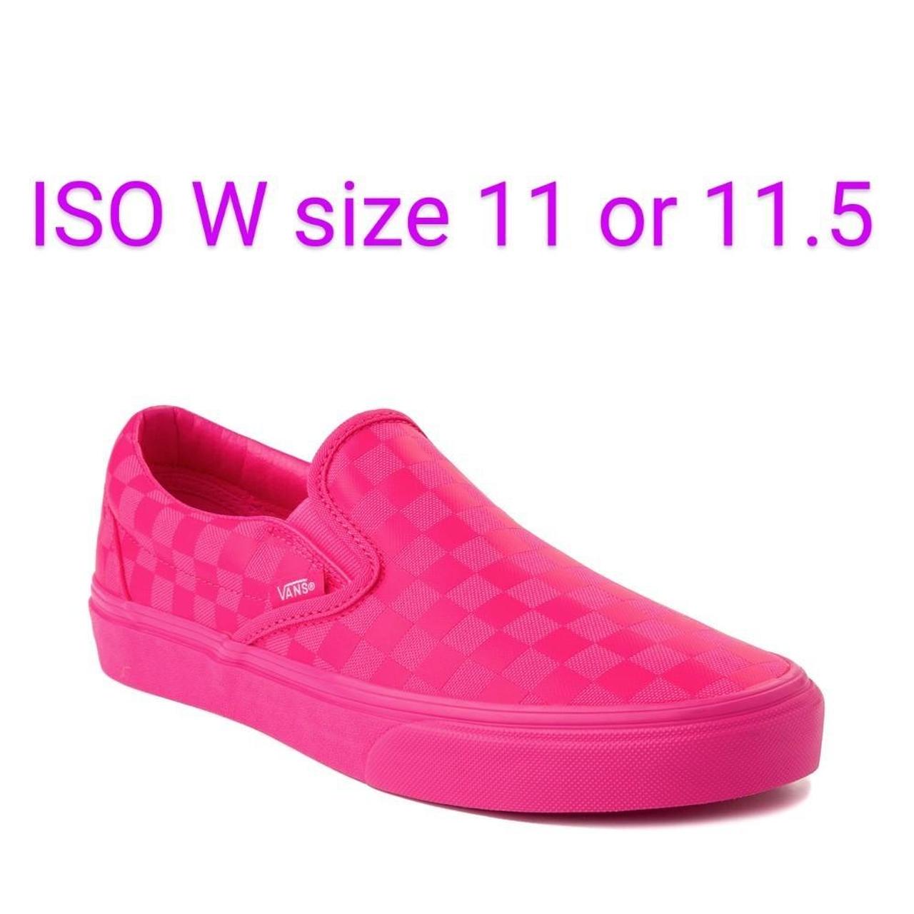 Pink vans slip ons checkerboard hotsell