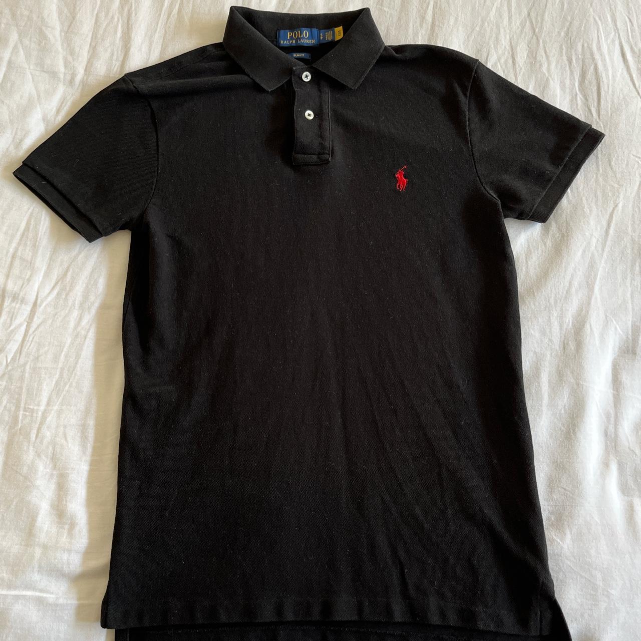 Ralph Lauren Mens Black And Red Polo Shirts Depop 5212