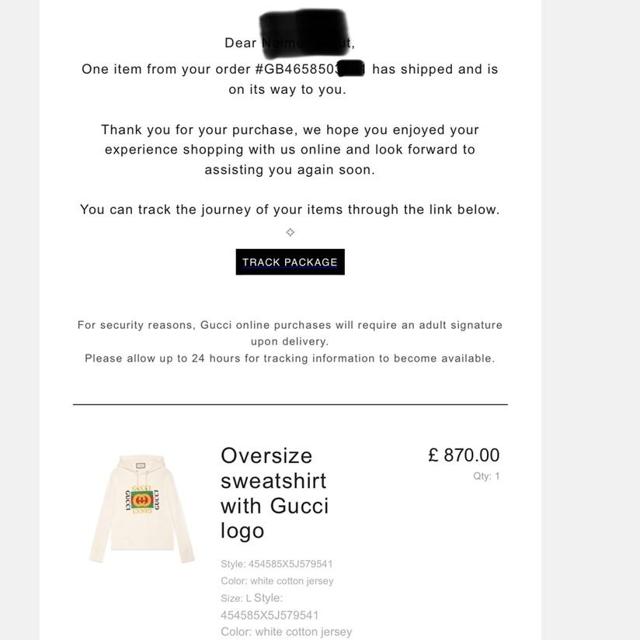 gucci online purchase return policy