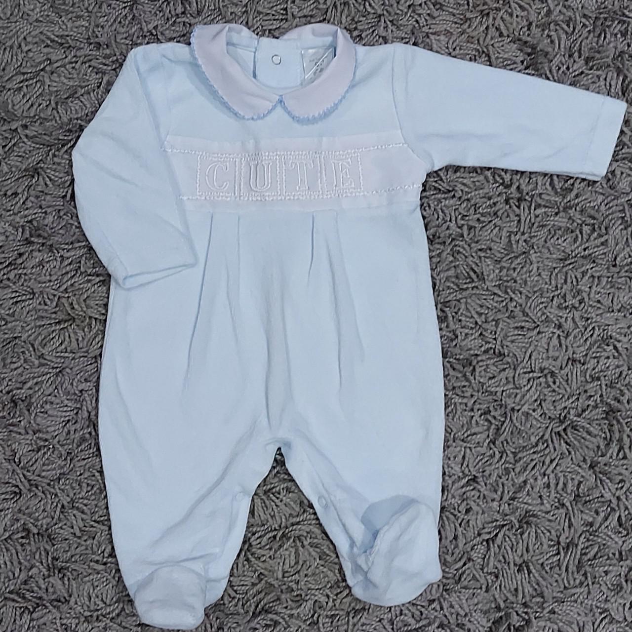 Baby Boy Velour Sleepsuit ♡ Just too cute 03... Depop