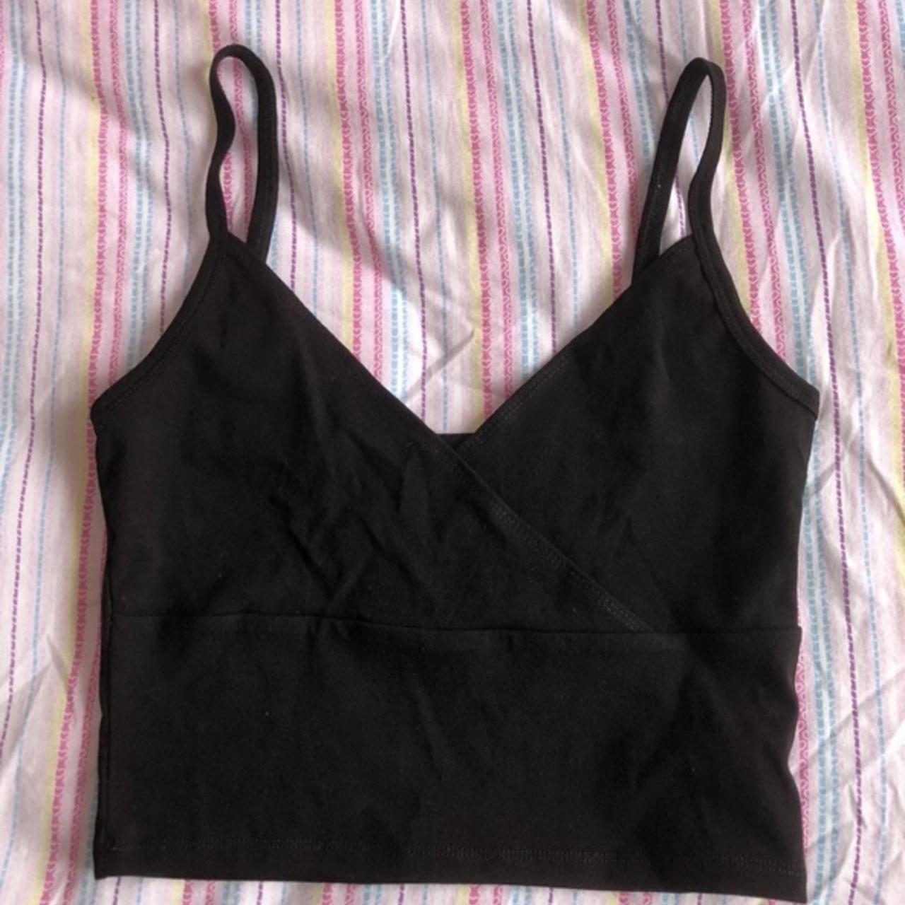 Wrap Cami Tank Top Black wrapped cami. Super cute.... Depop