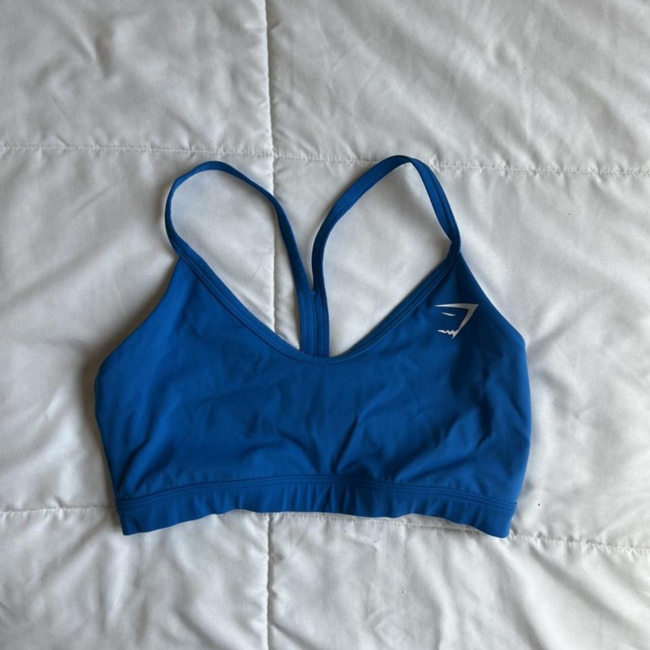 gymshark v neck sports bra 🦈 size small Depop