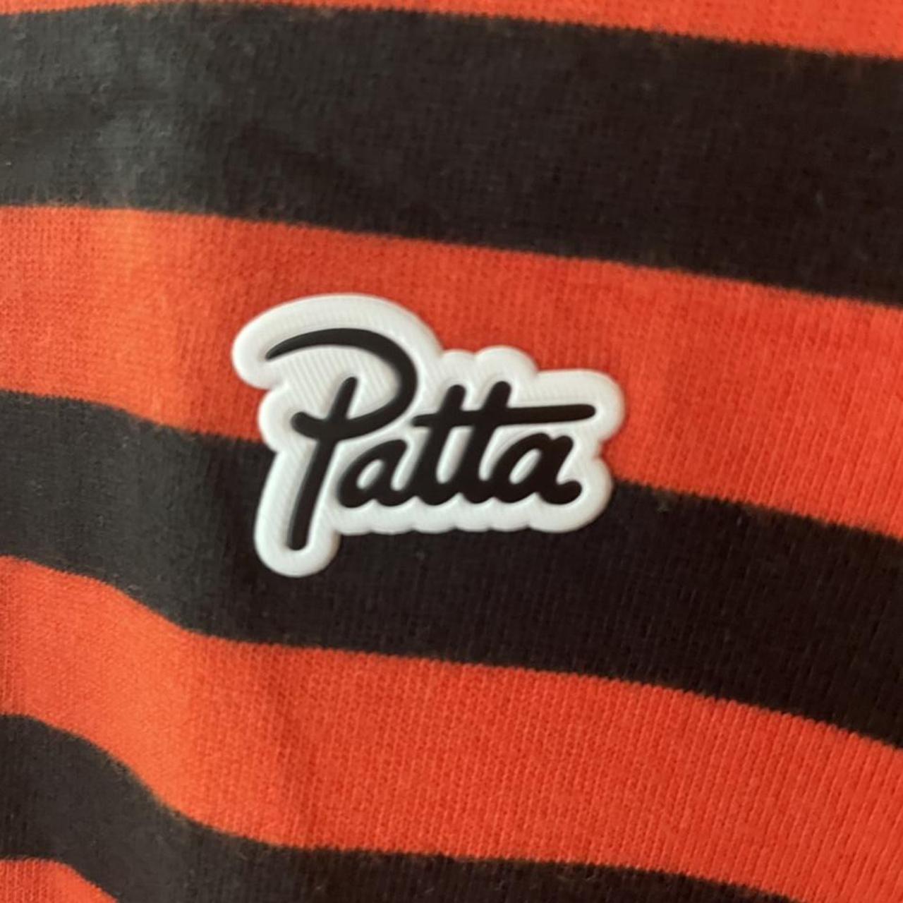 Patta Men's Orange and Black T-shirt (2)