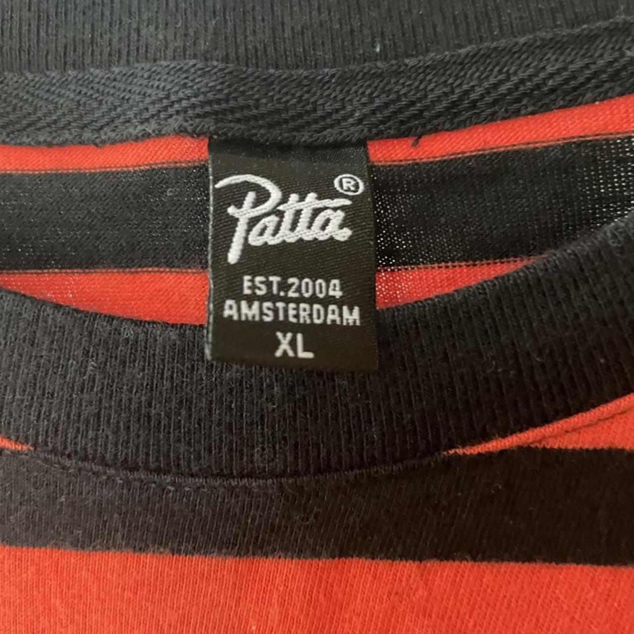 Patta Men's Orange and Black T-shirt (3)
