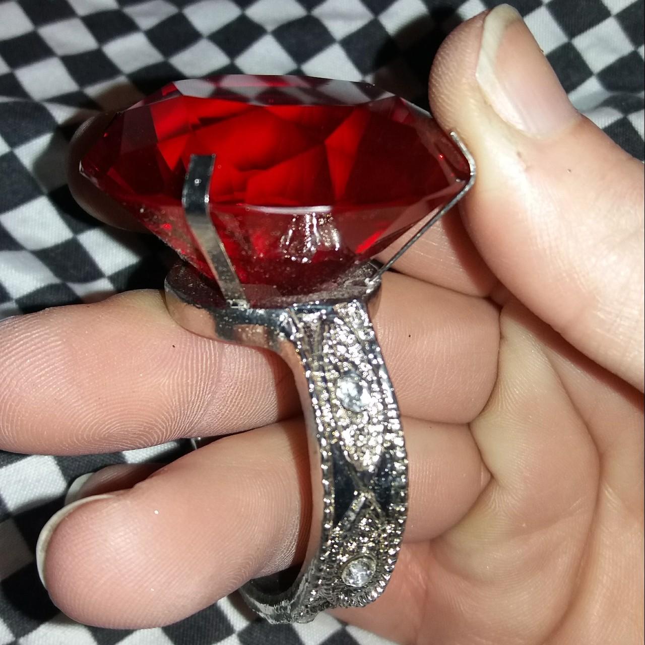 Giant ruby deals ring