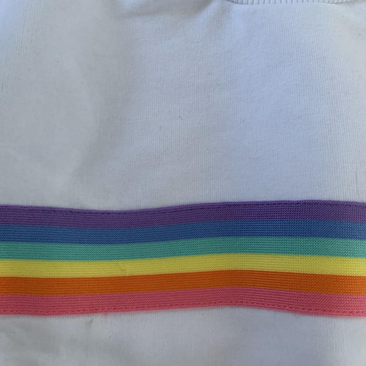 White Rainbow Stripe Sweatshirt From Primark Very Depop white-rainbow-stripe-sweatshirt-from-primark-very-depop
