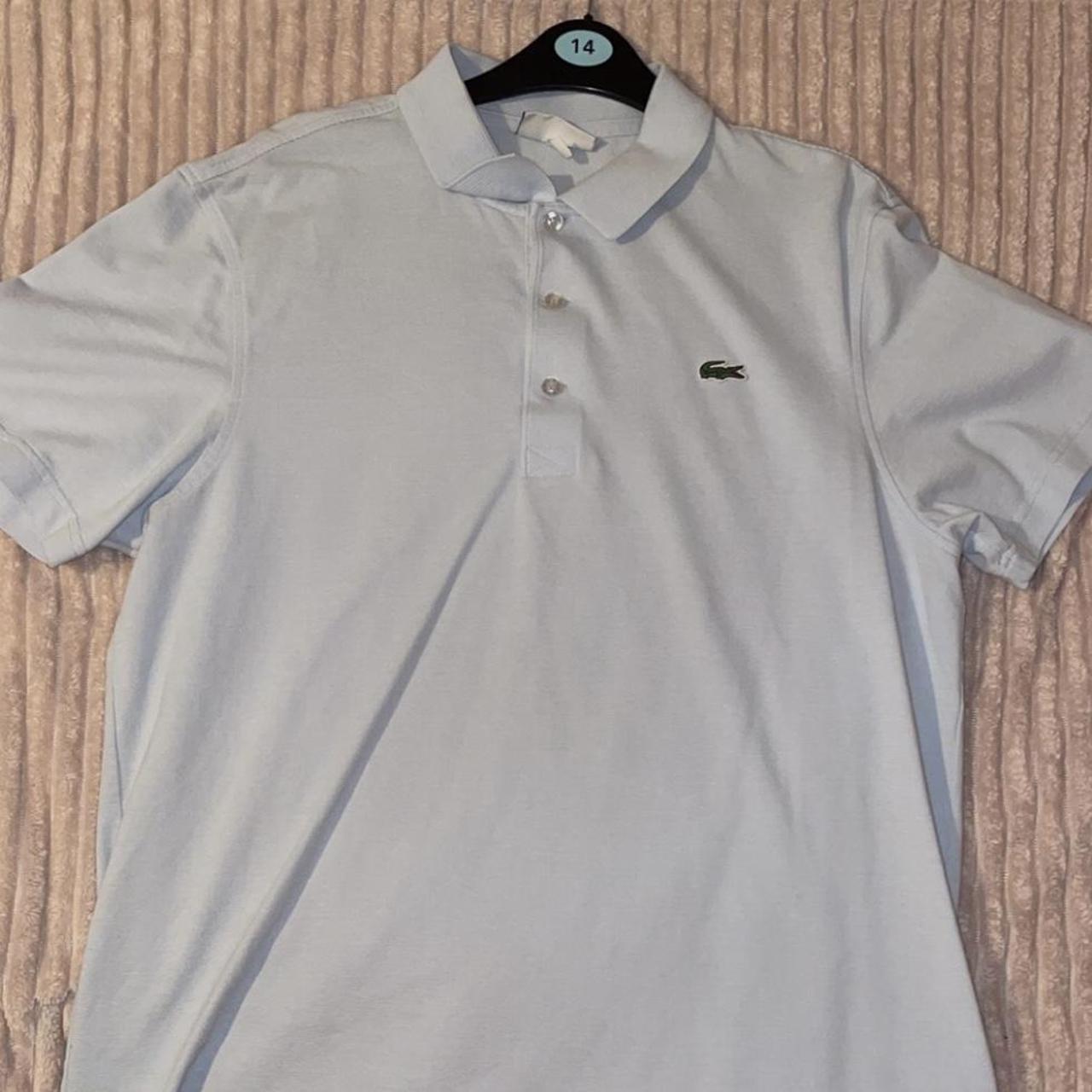 Lacoste polo shirt Light blue Worn 4-5 times... - Depop