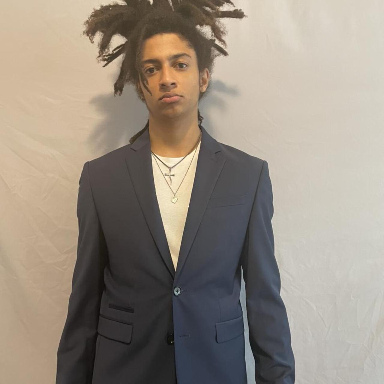 Express Suit Jacket / Blazer in Navy Blue Slim 38L... Depop