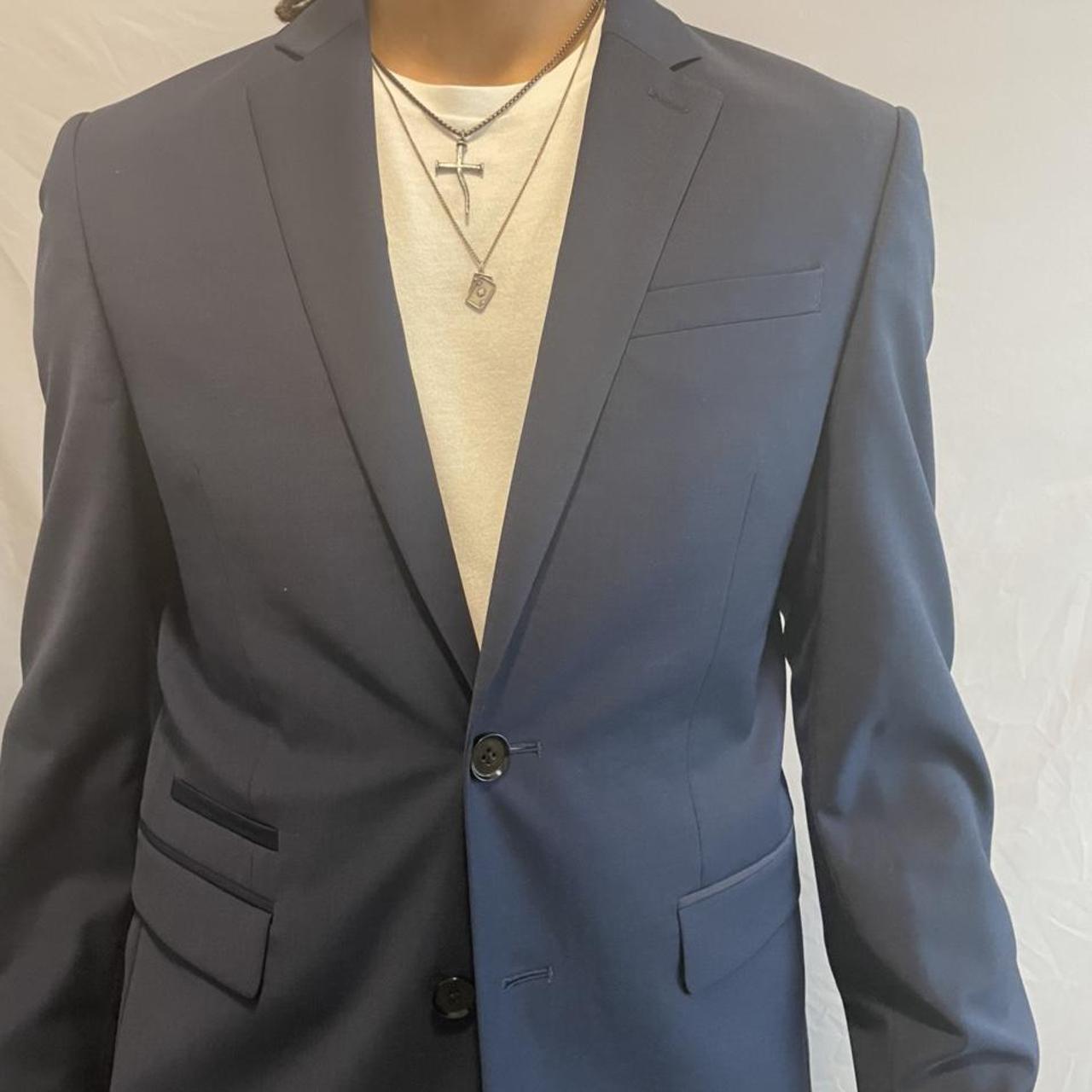 Express Suit Jacket / Blazer in Navy Blue Slim 38L... Depop