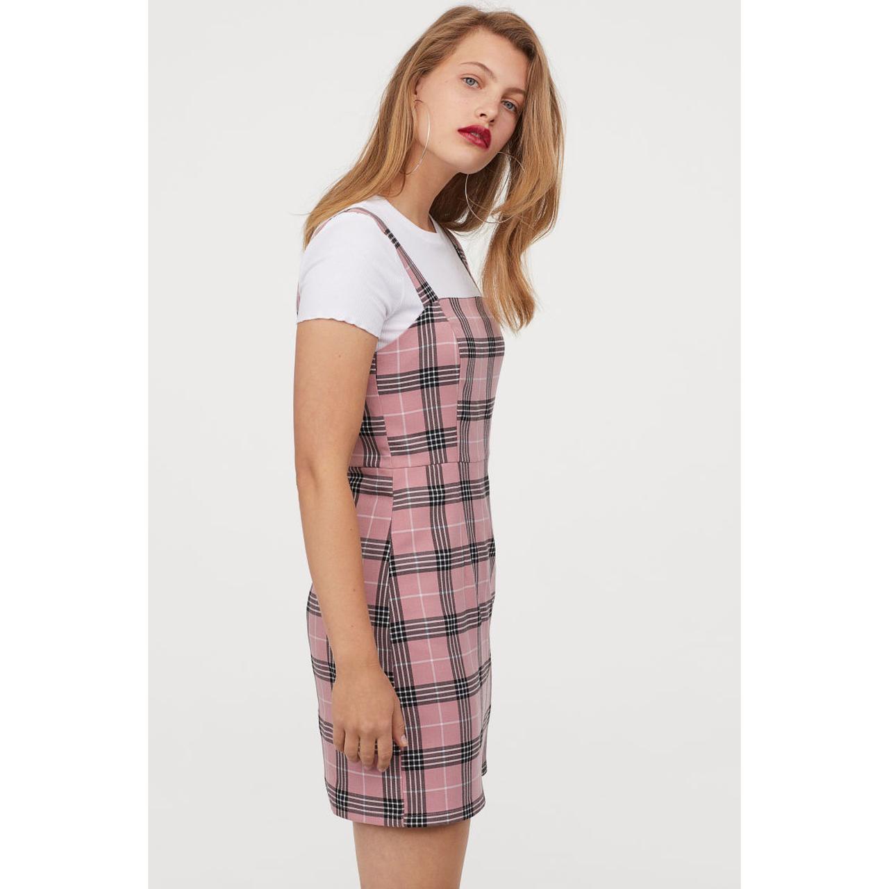 H&m pink clearance plaid dress