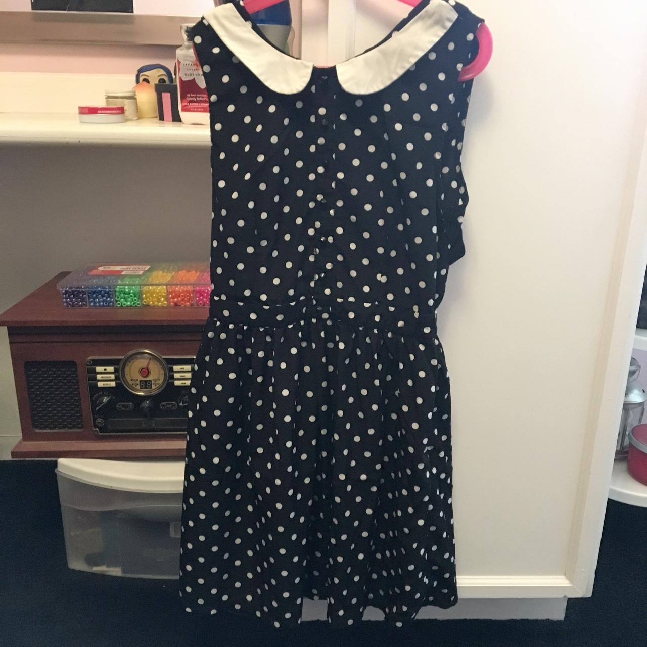 forever 21 polka dot dress size: small brand:... - Depop