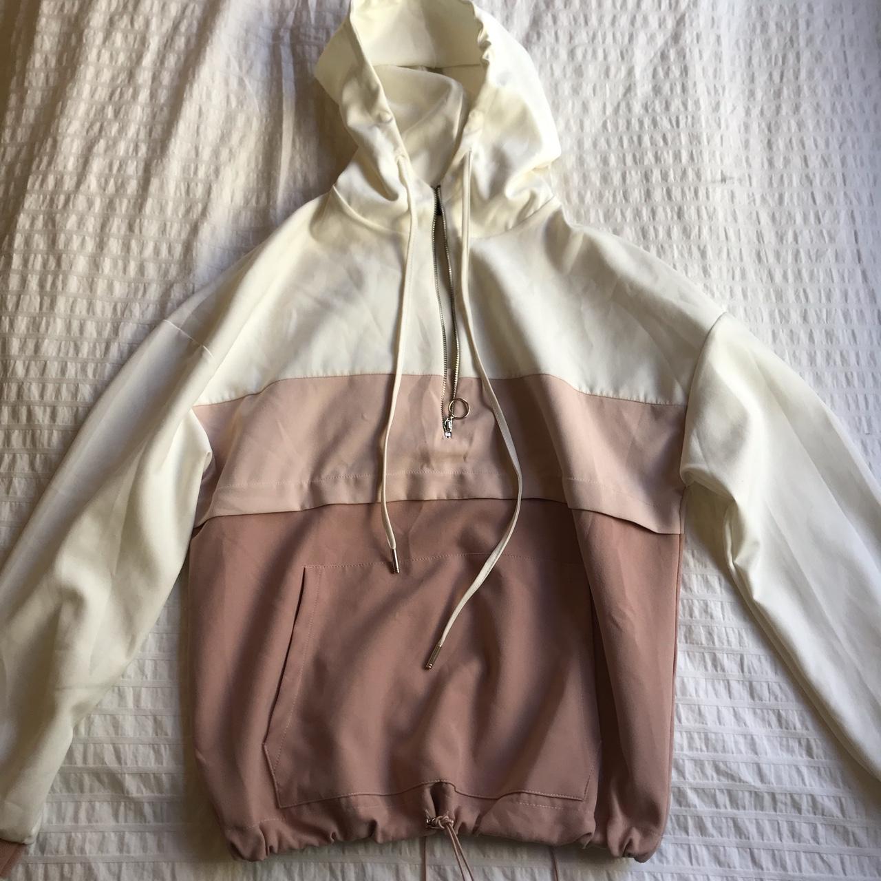 Zara white and nude buff hoodie , Bought for $50...