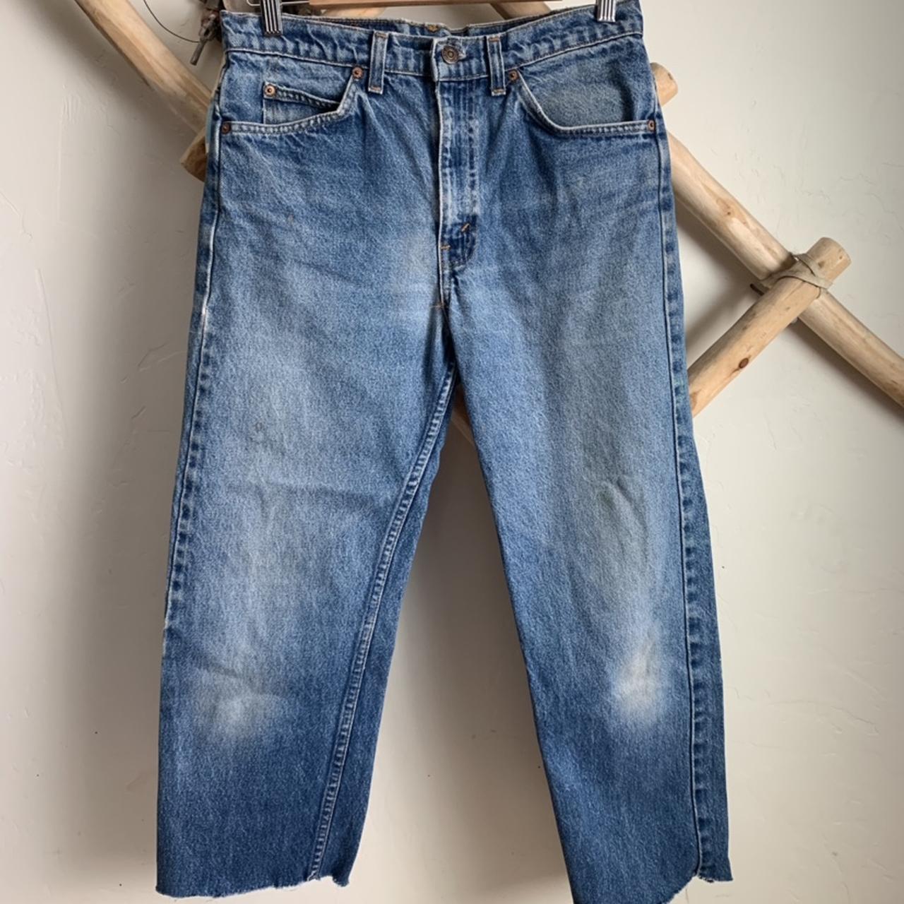 Bad ass orange tab high waisted vintage 1970s Levi... - Depop