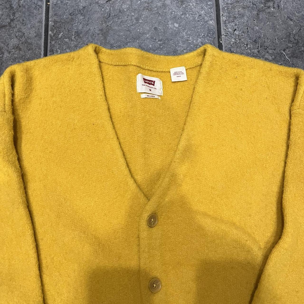 Levi’s Yellow Wool Cardigan Tagged size medium,... Depop