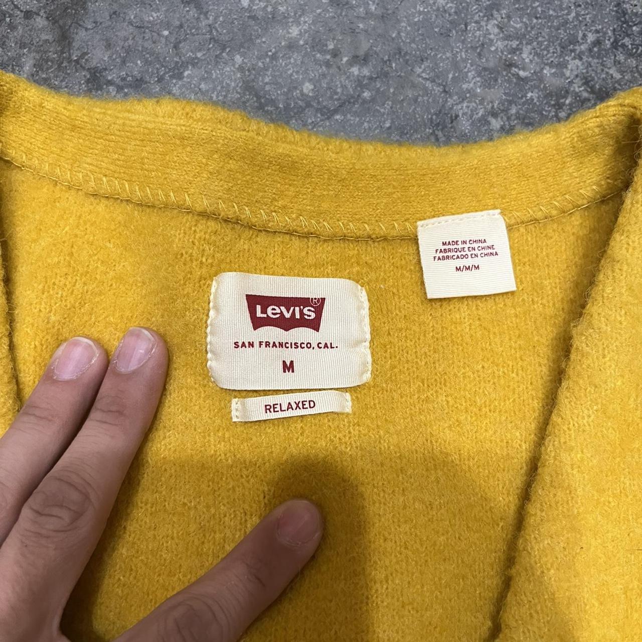 Levi’s Yellow Wool Cardigan Tagged size medium,... Depop