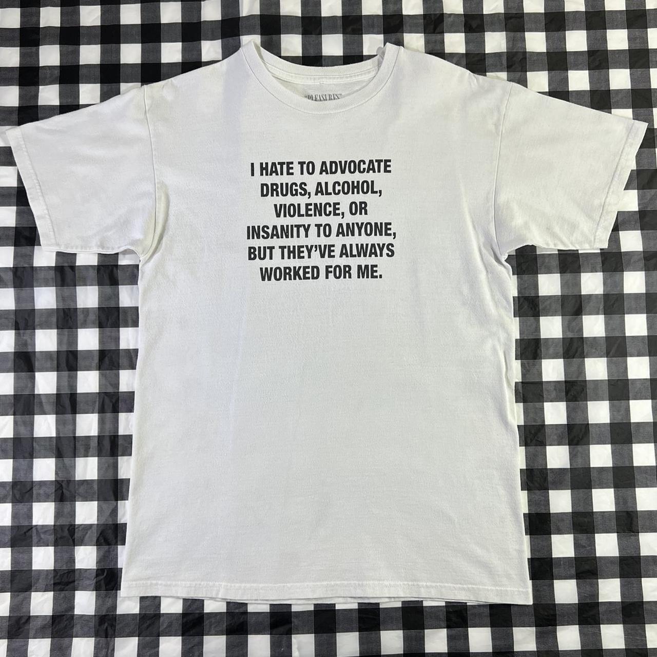 Pleasures Men's White T-shirt (2)