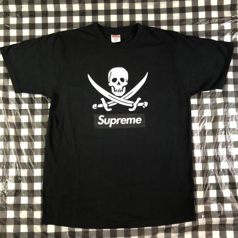 Supreme X Neighborhood 2007 Box Logo Pirate Skull... - Depop