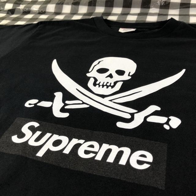 Supreme X Neighborhood 2007 Box Logo Pirate Skull... - Depop