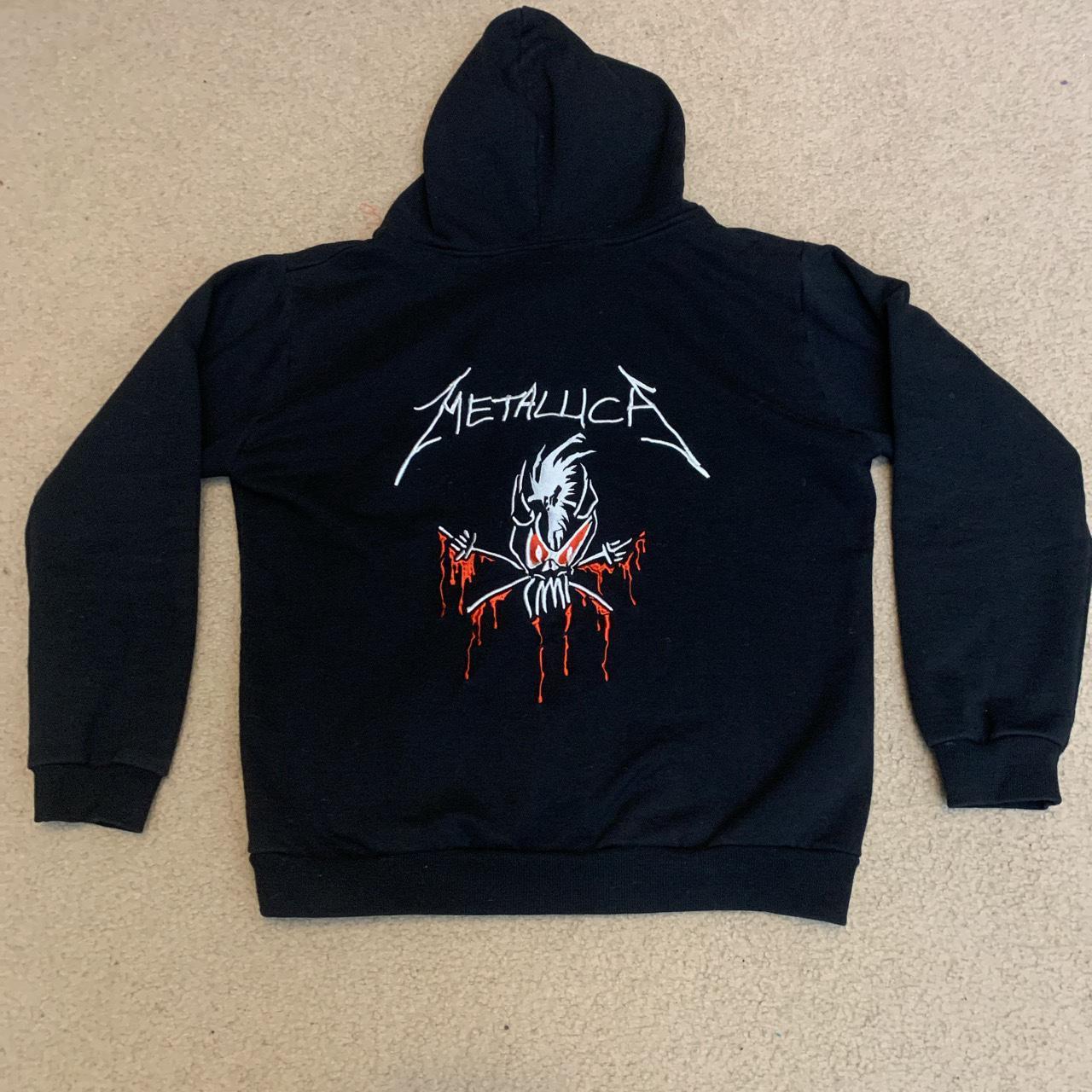 Vintage Metallica Zip Up Hoodie Features A... - Depop